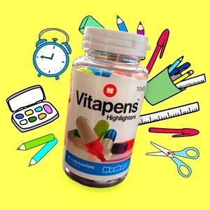Kawaii Mustard Vitapens Mini Highlighters x10 pieces